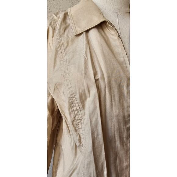 J. Crew Long Sleeve Full Zip‎ Windbreaker Jacket Women Size S Beige Lightweight - Picture 2 of 6